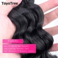 thumbnail image 3 of ToyoTree Ocean Wave Crochet Hair - 9 Inch 8packs Natural Black Crochet Braids, Synthetic Braiding Hair Extensions (9 inch, 1B), 3 of 5