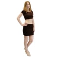 thumbnail image 2 of Vivian's Fashions Skirt - Velour Mini Skirt (Junior and Junior Plus Sizes), 2 of 5