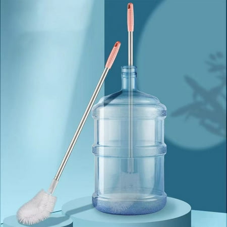 

Long Handle Bucket Brush 27.5 Inch Stainless Steel Water Bottle Cleaning Brush with Bendable Head Stiff Nylon Bristles Brush for Cleaning Water Bottles and Buckets