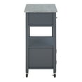 thumbnail image 4 of Fairfax Engineered Wood Kitchen Cart with Granite Top and Gray Base, 4 of 9