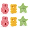 thumbnail image 1 of Baby Bath Sponge Natural Loofah For Infants Bathing 6Pcs 3.7X2.6X1In, 1 of 8