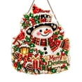 thumbnail image 2 of Diy Christmas Diamond Art Kits For Adults Pearl Diamond Painting Beaded Wreath Hanging Ornament With Led Lights,Christmas Decorations For Holiday Wall Front Door Window Decor(9.84"), 2 of 4