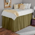 thumbnail image 3 of Dorm Bed Skirt Twin XL Size (39" x 80") College Room Bed Skirt for Dorm Bed Sized - 100% Microfiber 30" Inch Drop Ruffled & Soft Tailored Bedskirt - Taupe Solid., 3 of 5