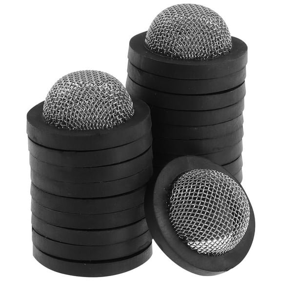 SOPOTUTU 20pcs Household Garden Hose Filter Inlet Strainer Screen Rubber Stainless Steel Round Washers for Plumbing