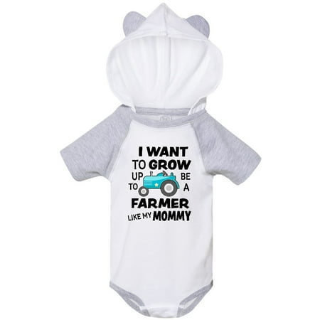 

Inktastic I Want To Grow up To Be a Farmer Like My Mommy Gift Baby Boy or Baby Girl Bodysuit