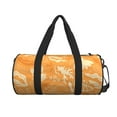 thumbnail image 2 of ZNDUO Orange Cartoon Sea Life Pattern Round Travel Bag, Sports Tote Gym Shoulder Bag Weekenders Bags for Women Men, 2 of 8