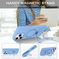 thumbnail image 5 of Case for iPhone 15 Pro Max 6.7-Inch,  [Compatible with Magsafe] with 0-150° Ring Holder Invisible Kickstand Slim Liquid Silicone Men Women Shockproof Protective Phone Cover, Blue, 5 of 9