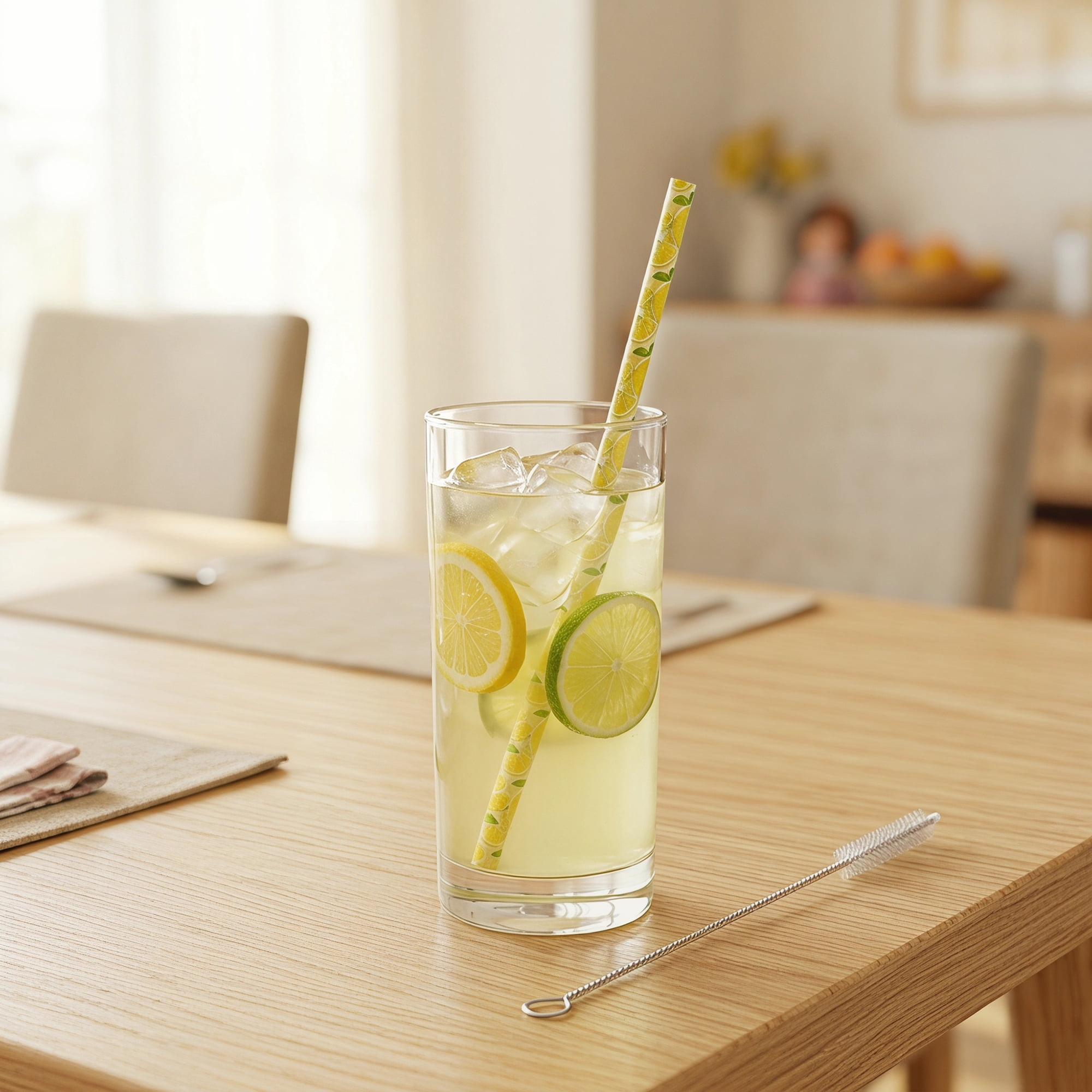 Unique Bargains 12Pcs Reusable Plastic Pattern Dishwasher Safe Straws Color A