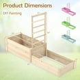 thumbnail image 3 of Costway 87" Raised Garden Bed with Trellis 2 Planter Boxes Open-ended Base for Patio, 3 of 10