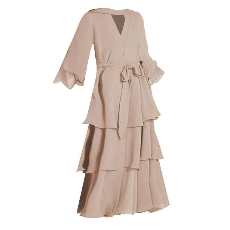 bodycon beige dress Amber Veil Chiffon Mini Dress M main image 1