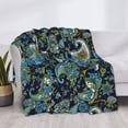 thumbnail image 4 of Throw Blanket for Couch, Paisley Pattern Blue Green Super Soft Fuzzy Comfy Warm Throw Blanket, Cuteness Lightweight Cozy Plush Flannel Blanket & Throws for Sofa and Bed All Season, 4 of 5