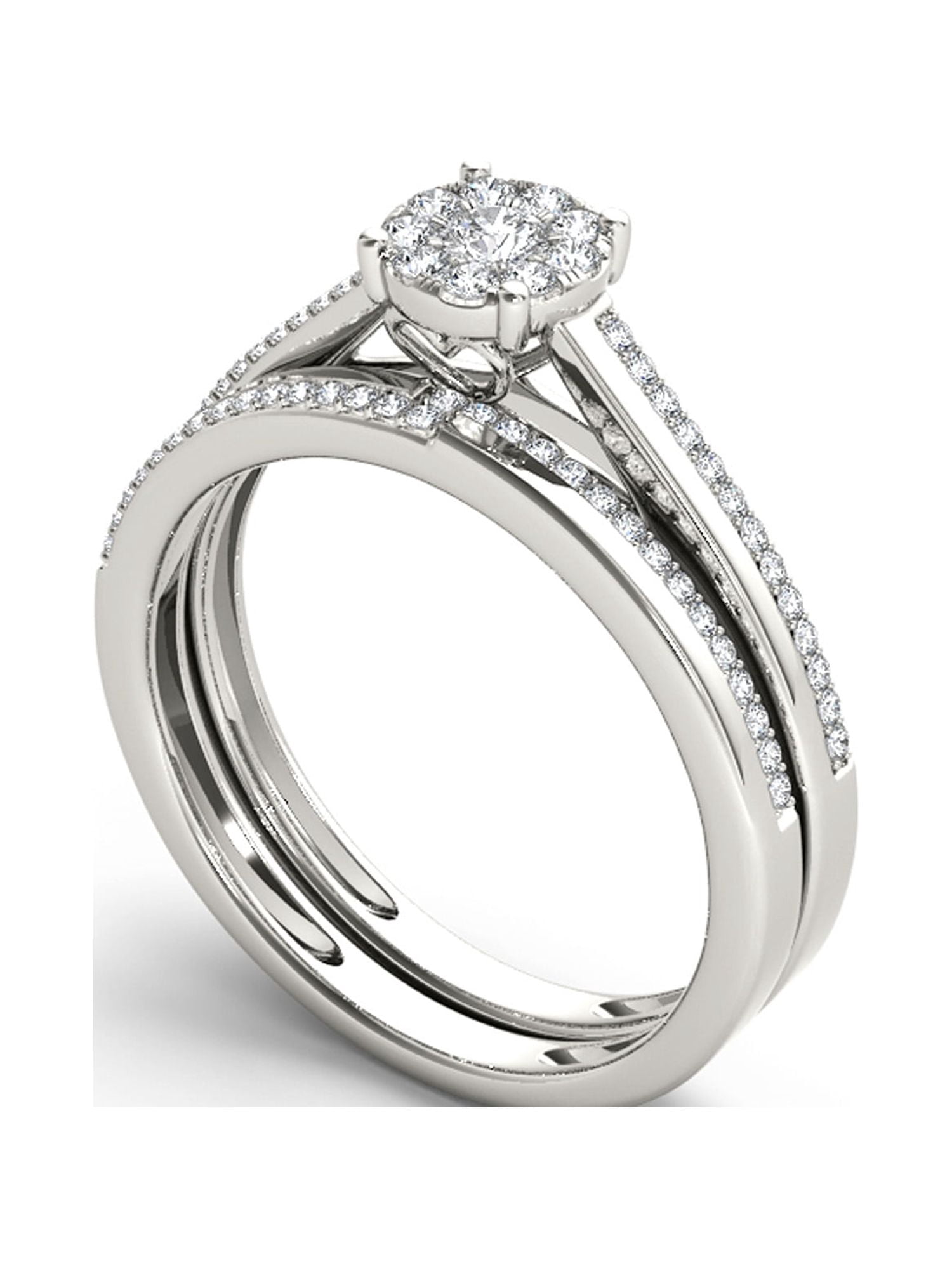 1/3 Carat T.W. Diamond 10kt White Gold Trilogy Engagement Ring