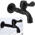 thumbnail image 3 of Water Faucet 304 Stainless Steel G1/2 Caliber Wall-mounted Long Style Single Cold Water Faucet Black Single Cold Water Faucet (for Mopping Pool)_Perfect Gift, 3 of 5