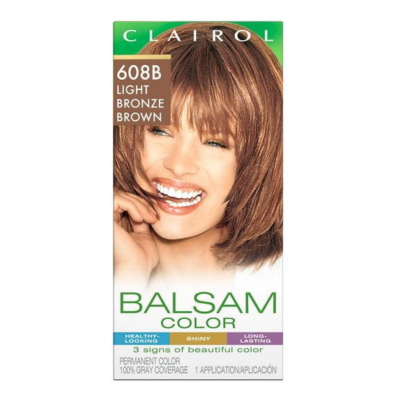 Clairol Balsam Teinture Permanente pour Cheveux, 608B Brun Clair, Lot de 1