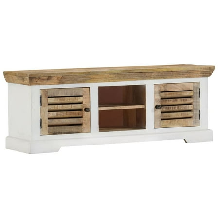 vidaXL TV Stand 43.3"x11.8"x15.7" Solid Wood Mango