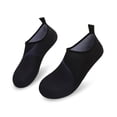 thumbnail image 3 of Men and Women a Slip On Barefoot Quick-Dry Beach Aqua Yoga Water Shoes (Curved Line/Black, 11.5-12.5 Men), 3 of 8