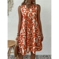 thumbnail image 6 of Boho Dresses for Women Floral Print Casual Sleeveless V Neck Tank Dress Summer Beach Holiday Sundress, 6 of 7