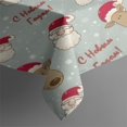 thumbnail image 3 of Gray Christmas Santa and Reindeer Pattern Rectangle Tablecloth 60"x84",Waterproof Polyester Rectangle Table Cloth, Wipeable Spillproof Polyester Tablecloth for Dining, Camping, Indoor and Outdoor, 3 of 5