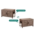 thumbnail image 4 of Demi Bonn 31" Wooden Cat Litter Box Cover Enclosure, Hidden Cat House Washroom, Spacious Storage, Fit Most of Litter Box, Brown, 4 of 7