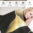 thumbnail image 3 of JEUXUS Durable and Long-lasting Black and White Tulip Flower Picture Flannel Blanket Throw White, 3 of 6