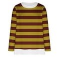 thumbnail image 3 of Fancifize Women's Oversized Sweatshirt Crew Neck Cute Striped Loose Pullover Top Casual Long Sleeve Fake Two-Piece Fall Fashion Y2k Outfits, 3 of 5