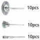 thumbnail image 2 of Cepillo de alambre para taladro, 30 piezas, cepillo de alambre circular, kit de limpieza para pulir alambre de metal, plateado, 5 mm/15 mm/25 mm, 2 of 5