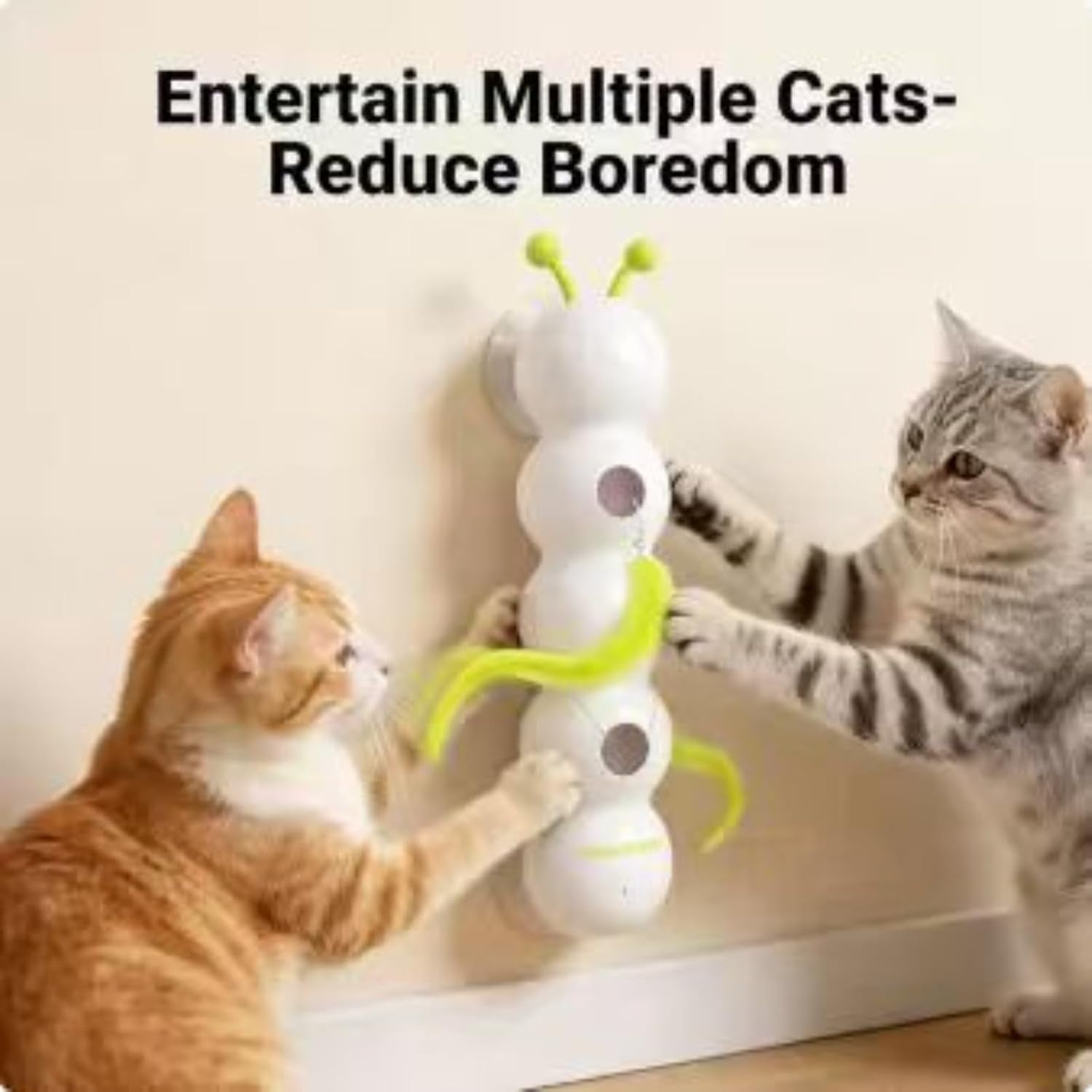 Whack a Worm Cat Toy, Interactive Caterpillar Cat Toy with Motion Sensor, Interactive Caterpillar Smart Motion Cats Toys with Worm Design for Stable Play (1PC)