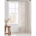 thumbnail image 3 of Sheer Curtains 84 Inches Long, Colorful Polka Dot Semi Sheer Curtains Light Filtering Window Treatment, Vintage Minimalist Geometric Beige Privacy Voile Drapes for Living Room Bedroom 52x84 Inch, 3 of 7