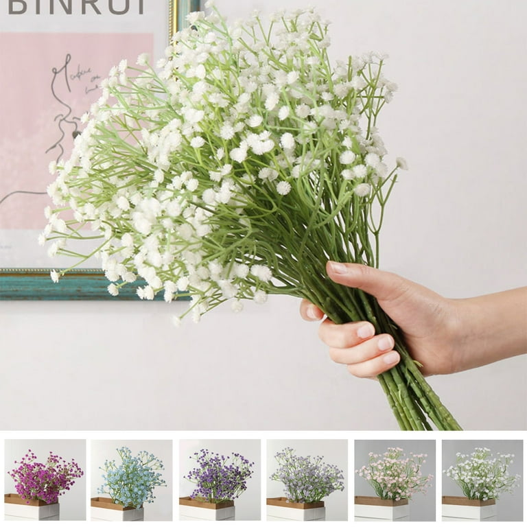 Babies Breath Flowers Artificial Fake Gypsophila DIY Floral Bouquets Arrangement Wedding Home Decor 4pcs