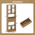 thumbnail image 3 of Costway 1 PCS 61" Bookcase with Drawer, 8 Open Cubes, Anti-toppling Kits for Living Room, Study Natural, 3 of 10