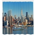 thumbnail image 3 of Ambesonne New York Shower Curtain, Urban City Skyline, 69"Wx70"L, Blue Grey, 3 of 3