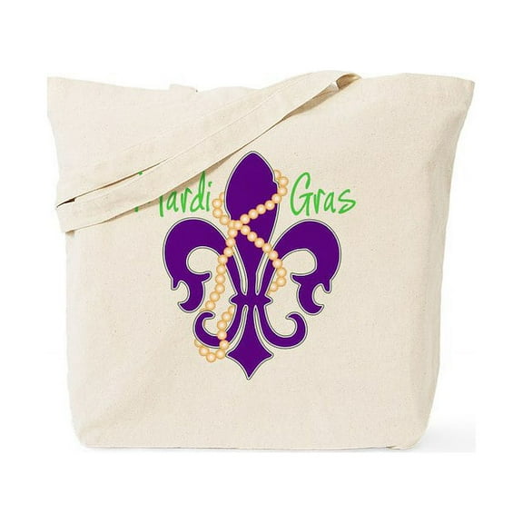 CafePress - Mardi Gras Fleur De Lis Tote Bag - Unisex Canvas Tote Bag, Beige, 1-Piece
