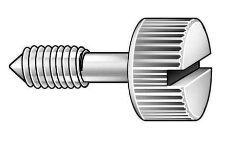 1//4-20x1//2 L Pk5 Thumb Screw Knurl