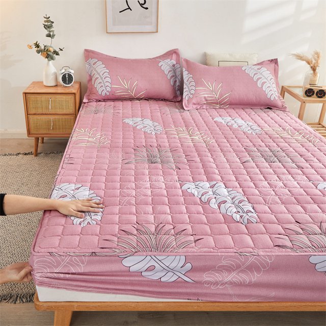 Funda de cama de algodón, funda protectora antideslizante, funda protectora para cama