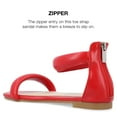 thumbnail image 6 of Journee Collection Womens Peytonn Back Heel Zip Ankle Strap Sandals, 6 of 6