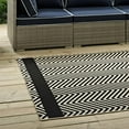 thumbnail image 6 of Modway Optica Chevron With End Borders 8x10 Indoor and Outdoor Area Rug in Black and Beige, 6 of 7
