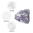 thumbnail image 3 of Lsque Lavender Flowers Pattern Knitted Beanie, Unisex Winter Hat, Knit Hat Winter Beanies Thick Fisherman Beanies Cuffed Plain Skull Caps, 3 of 6