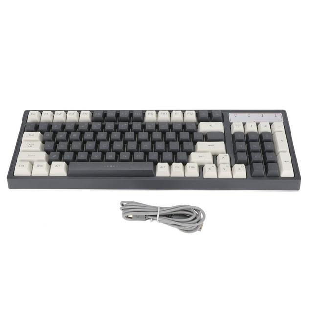Wireless Gaming Keyboard, Ergonomic Design 2.4G Wireless Gaming Keyboard 96 Keys 2.4G Wireless For Computers L900 Gray White Wireless Keyboard