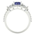 thumbnail image 4 of 2.16 ct Round Cut Simulated Tanzanite 3 Stone 18K White Gold Womens Engagement Ring, 4 of 5