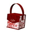 thumbnail image 3 of Caja de dulces de boda, caja de regalo de mano, caja de regalo para , suministros de novia de boda románticos elegantes con asa para regalos Rojo 14x14x14cm Macarena Bolsa de caramelos, 3 of 8
