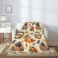 thumbnail image 5 of Throw Blanket for Couch Sofa and Bed, Autumn Vintage Super Soft Plush Throw Blanket, Fuzzy Cuteness Comfy Warm Washable Flannel Blanket & Throws for All Season 80"x60", 5 of 7