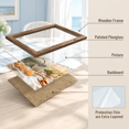 8x10 Walnut Picture Frame 4 Pack Wide Thick Wood Border For Prints ...