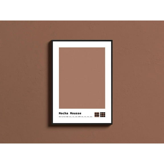 Mocha Mousse Color Of The Year 2025, Mocha Mousse Color Swatch Wall Art, Color Block Print, Home Decor #47, 8x12 UNFRAMED