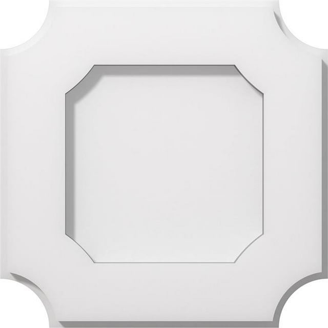 Ekena Millwork CMP10LE 10 in. OD x 6 in. Carré Locke Architectural Grade PVC Contemporain Médaillon de Plafond