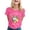 G201 Pink4, variant on Likimi Womens T Shirt Crew Neck Short Sleeve Fruit Print Relaxed Fit Summer Elegant Tee Pink4 Size L