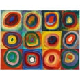 thumbnail image 2 of Wassily Kandinsky 24x19 Black Ornate Framed Double Matted Museum Art Print Titled: Square with Concentric Rings (1913), 2 of 5