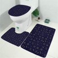 thumbnail image 2 of Dark Blue Star Moon Sun Planet Rocket Pattern Bathroom Rugs Sets 3 Piece,Toilet Cover Set,Absorbent Non Slip Bathroom Mats Sets with U-Shaped Contour Rug Toilet Rug Set, 2 of 5