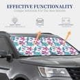 thumbnail image 3 of Kdxio Hawaiian Style Print 2-Piece Sun Shade Front Windshield - Foldable Car Front Window Sunshades for Most Sedans SUV Truck, 3 of 6