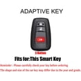 thumbnail image 2 of Key Fob Cover Compatible with Toyota 4Runner RAV4 Camry Prius Prado Keychain Case Holder Protector,B Keychain Brown, 2 of 5