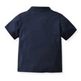 thumbnail image 5 of WOLLED Toddler Kids Boys Summer Shorts Set Outfits 2PCS Baby Solid Color Lapel T-Shirts and Shorts Set for 1-8 Years Old, 5 of 11